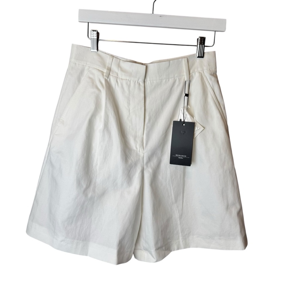 NWT MaxMara Weekend Ecuba Ivory White Short Trouser 4 or 6
